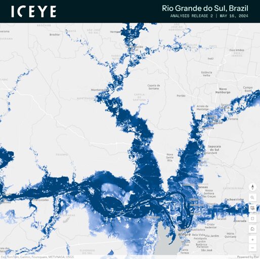 ICEYE geoespaciais enchentes RS