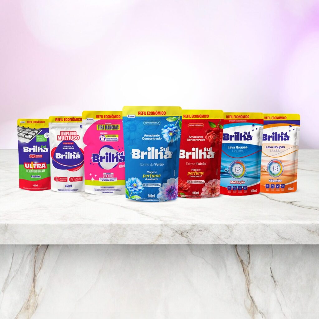 Brilha Sul lança linha pioneira de produtos de limpeza em sachê
