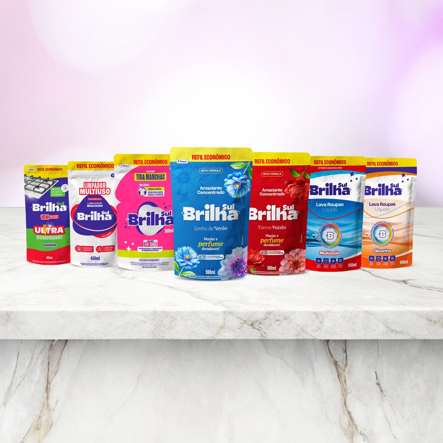 Brilha Sul lança linha pioneira de produtos de limpeza em sachê