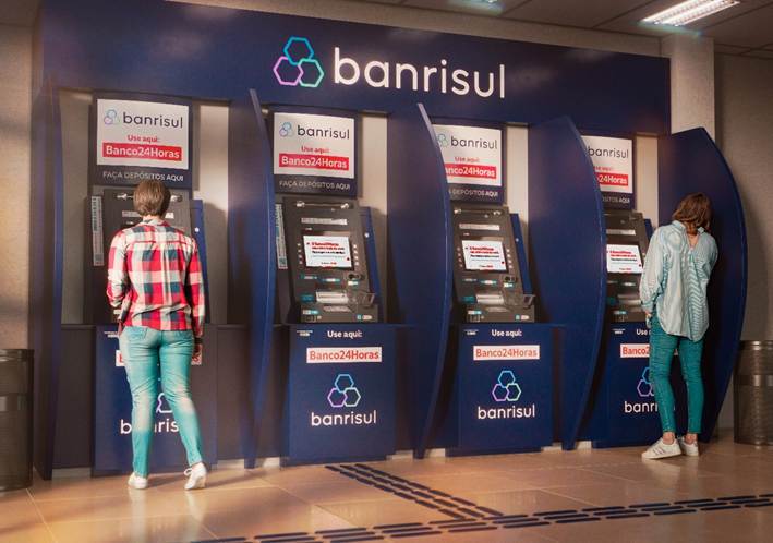 Parceria entre Banco24Horas e Banrisul ultrapassa 1 milhão de transaçõe
