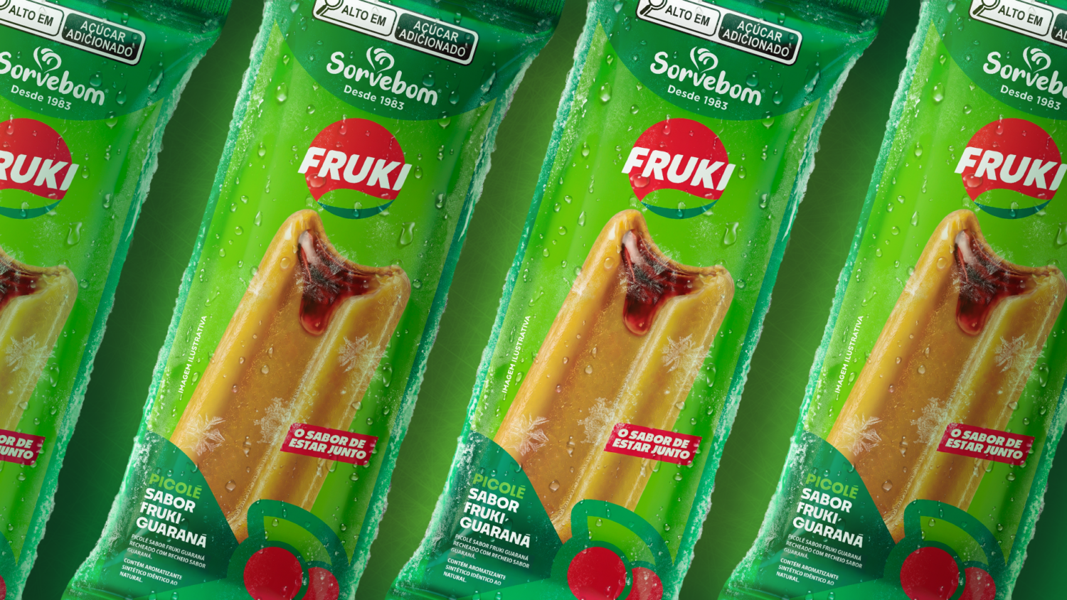 Fruki Bebidas e Sorvebom lançam picolé com sabor Fruki Guaraná
