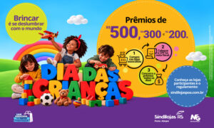 Dia das Crianças do Sindilojas POA sorteia R$ 1 mil por dia
